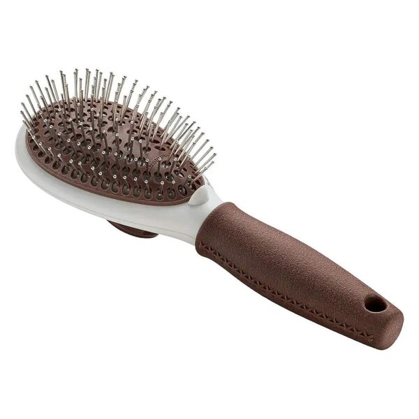 Self-Cleaning Dog Brush for Long and Short Hair with Easy Button Removal