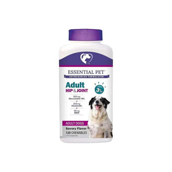 Senior Adult Dog Hip Joint Support Tablets with Glucosamine 500mg Chondroitin 200mg MSM