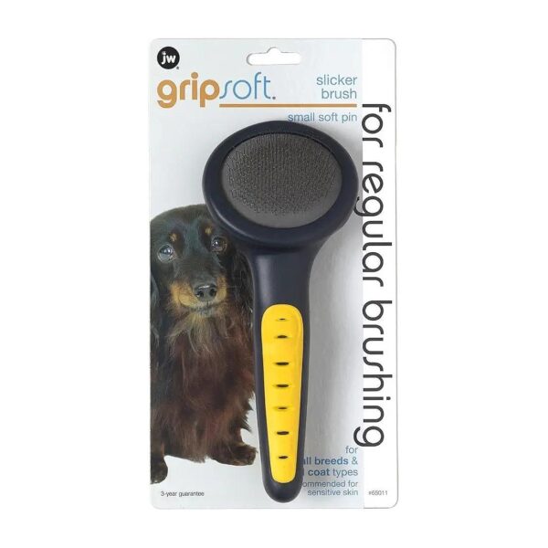 Sensitive Skin Slicker Brush with Soft Pins and Ergonomic Non-Slip Handle