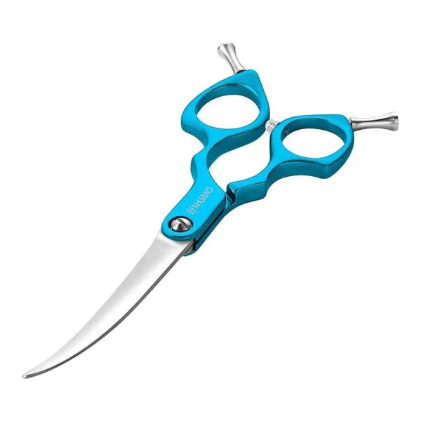 Sharp 440C Stainless Steel Curved Scissors for Dog Grooming with Aluminum Handle