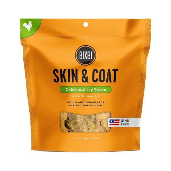 Shiny Coat Support Chicken Jerky Dog Treats - All-Natural & Grain-Free