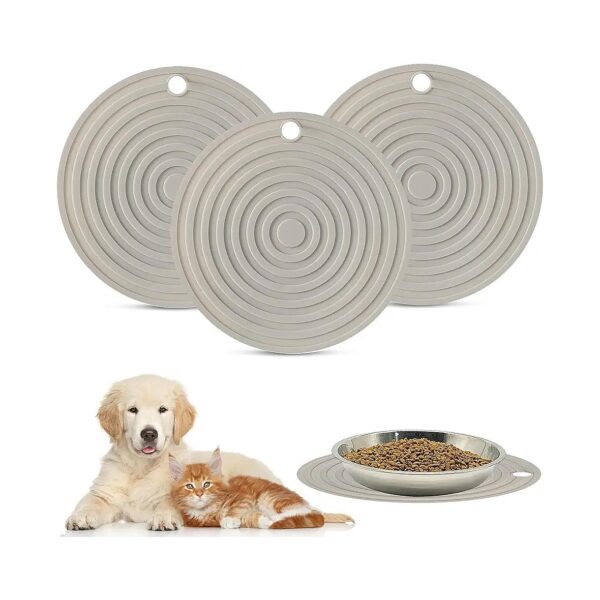 Silicone Anti-Slip Mat for Pet Bowls, Suitable for Dog and Cat Food Bowls