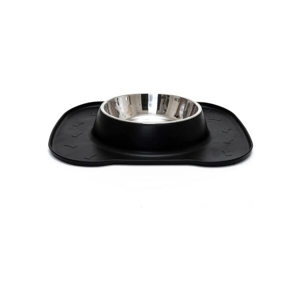 Silicone Dog Bowl with Integrated Mat for Small to Medium Sized Dogs 24 ozs