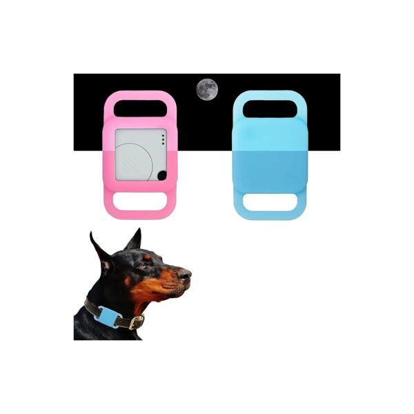 Silicone Dog Collar Holder for Tile Mate with Protective Cover for Pet Dog Cat