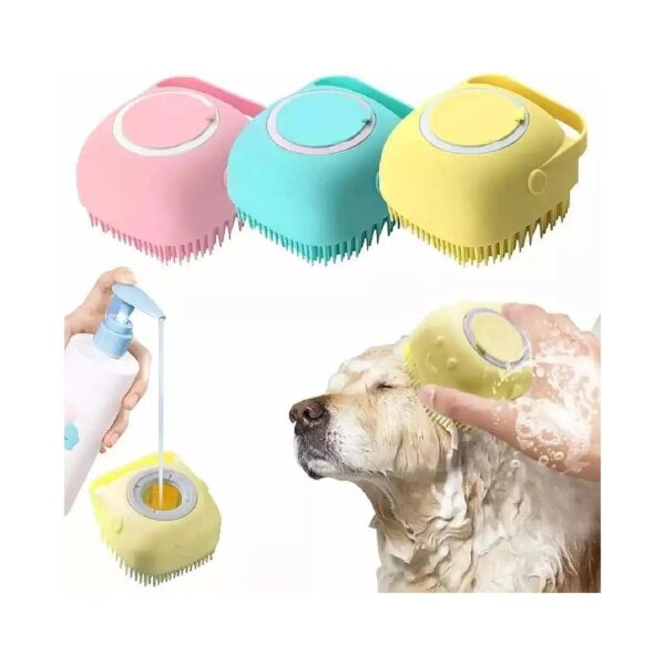 Silicone Dog Grooming Brush Comb for Pet Hair Fur Cleaning with Comfortable Massage