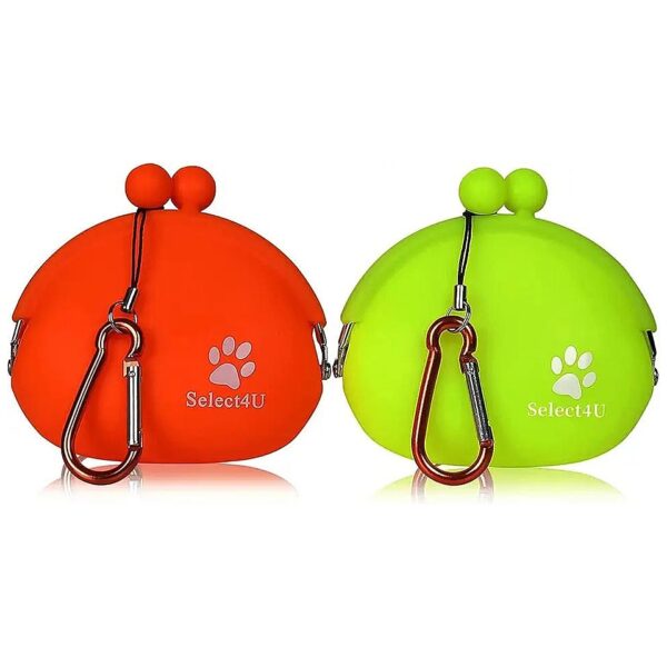 Silicone Dog Treat Pouches 2 Pack for Pet Training and Leash Companions