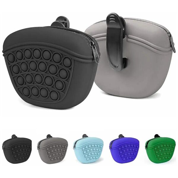 Silicone Dog Treat Pouches for Pet Training with Zipper Closure and Sturdy Design