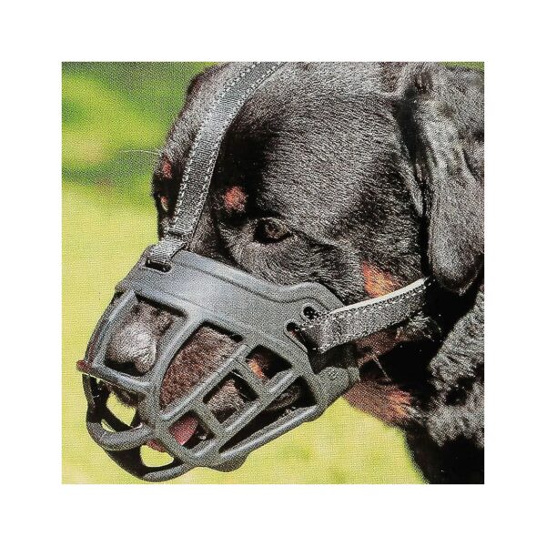 Silicone Muzzle for Dogs Preventing Biting and Barking with Detachable Safety Straps