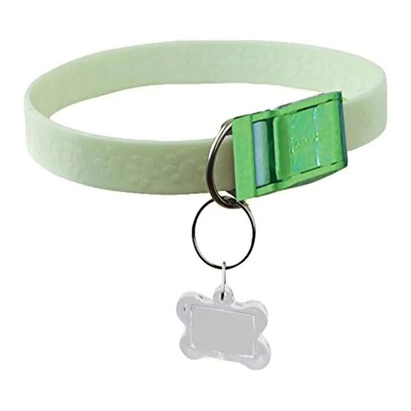 Silicone Pet Collar with Glow in the Dark Safety Feature