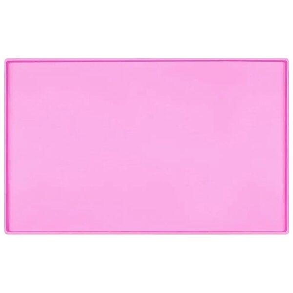 Silicone Pet Feeding Tray with Soft Pink Color for Cats and Small Dogs