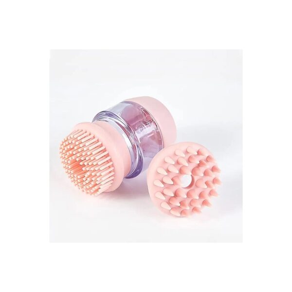 Silicone Pet Grooming Brush for Dogs and Cats with Shampoo Dispenser, Double Brush Head