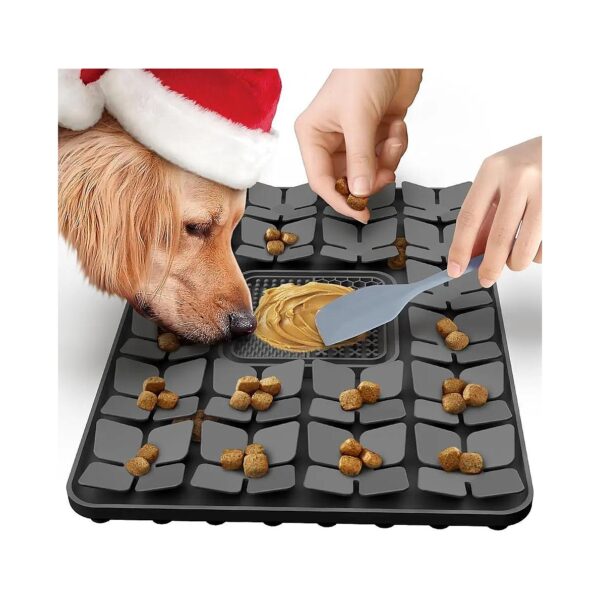 Silicone Slow Feed Snuffle Mat for Dogs with Suction Cups and Spatula