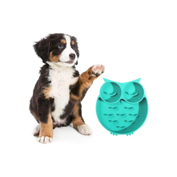 Silicone Slow Feeder Dog Bowl for Dogs and Cats with Suction Cups for Reduced Slipping