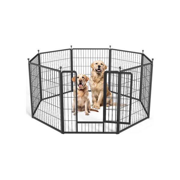 Simple Deluxe Multi-Purpose Metal Dog Playpen for Large Medium Small Dogs RV Yard Camping