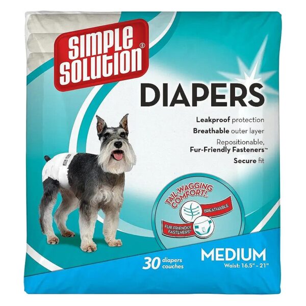 Simple Solution Disposable Dog Diapers For Housebroken Female Dogs