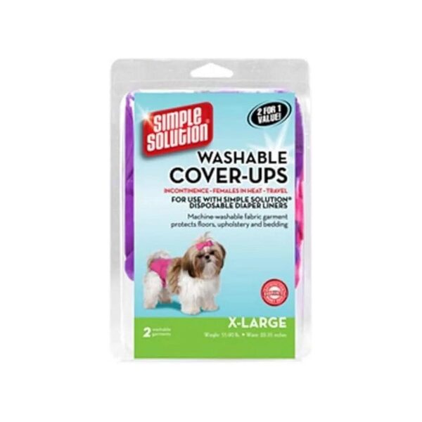 Simple Solution X-Large Dog Diaper Cover Ups with Diaper Liners 2 Pack