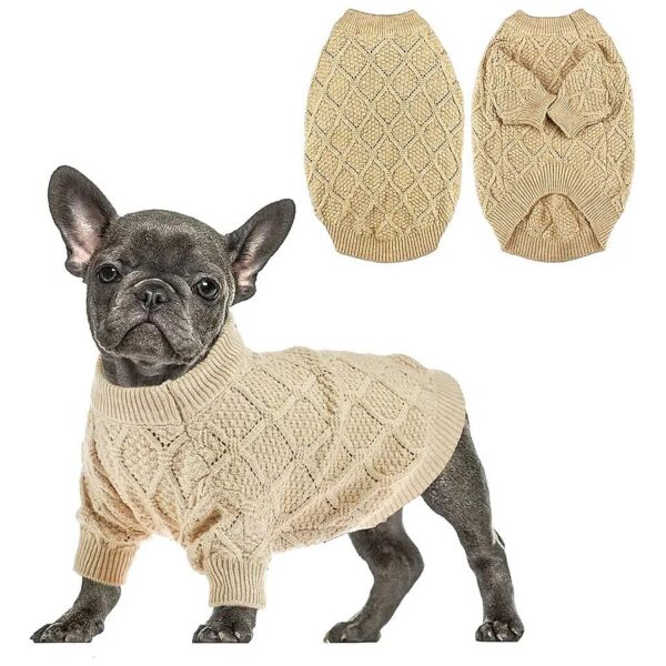 Simple yet Fashionable Dog Sweater - Cozy Knitwear for Small Medium Dogs