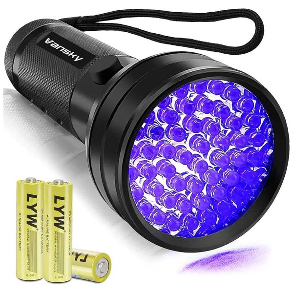 Simplify Your Cleaning with 51 LED UV Flashlight for Dog/Cat Urine Detection