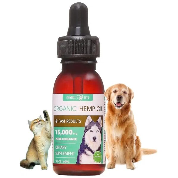 Skin, Coat, and Joint Health for Pets - Hemp Oil with Omega Fatty Acids and Vitamins