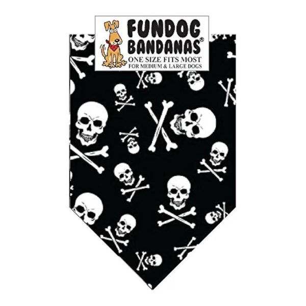 Skull and Crossbones Dog Bandanas for Medium to Large Dogs One Size Fits Most