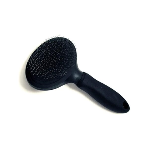 Slicker Dog Brush for Large Dogs, Black, Boar Bristles, Plastic Handle