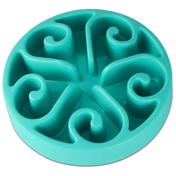 Slow Down Eating Time with This Fun Feeder Dog Bowl Blue 2Cup