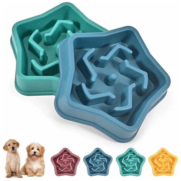 Slow Feeder Dog Bowls with Non Slip Base and Healthy Design