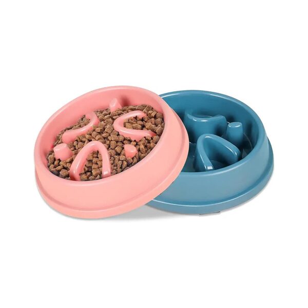 Slow Feeder Dog Food Puzzle Bowls 2 Pack for Small Medium Breeds Healthy Eating Dog Bowls