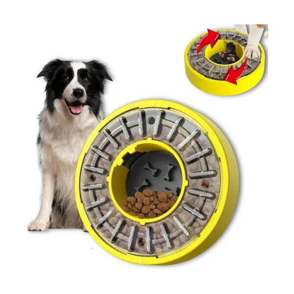 Slow Feeding Dog Bowl for Large Medium Small Dogs with Interactive Puzzle Toy Design