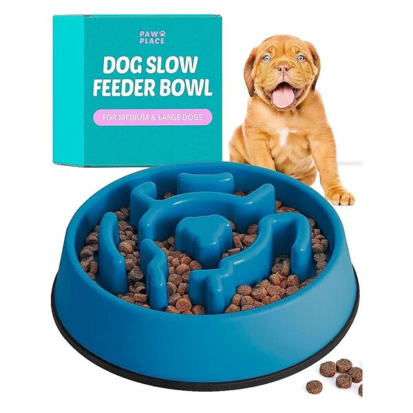 Slow Feeding Dog Bowl for Small Dogs with Easy-Clean and Dishwasher-Safe Design