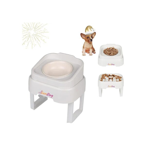 Slow Feeding Dog Bowls with Adjustable Height Stacked Design for Easy Cleaning