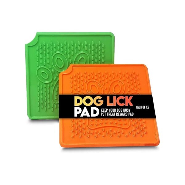 Slow Feeding Lick Mats for Big Dogs with Sticky Gel Grip and Cornered Edges