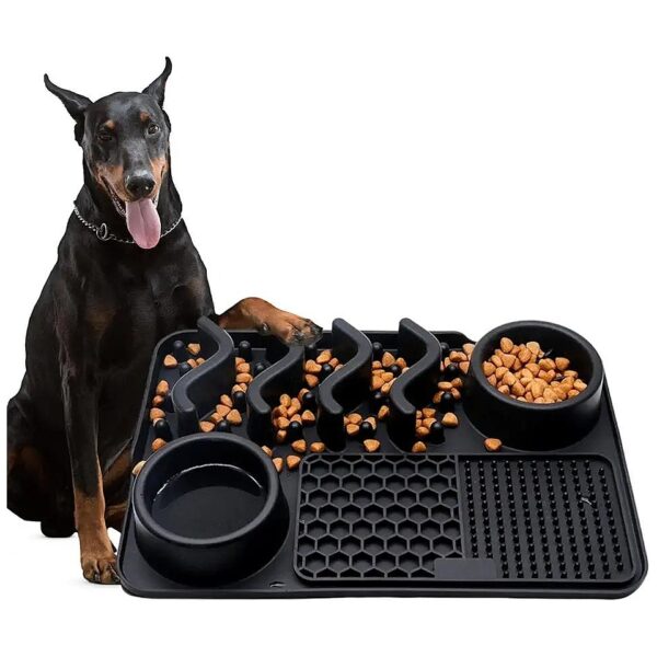 Slow Feeding Mat for Large Dogs with Suction Anti-Slip Design for Wet and Dry Food