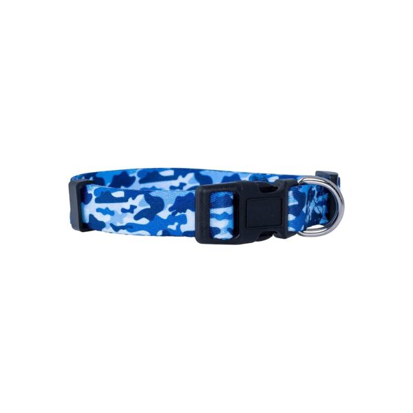 Small Blue NYLON Camouflage Dog Collar