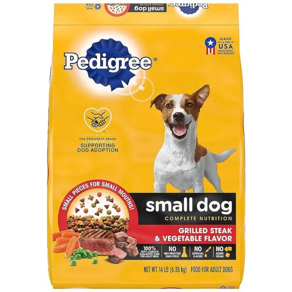 Small Breed Adult Dog Food with Grilled Steak and Vegetable Flavor for Optimal Nutrition