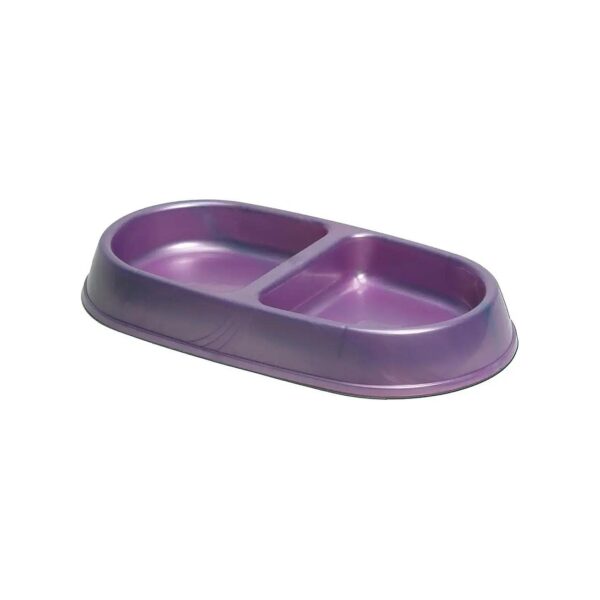 Small Breed Companion Double Dry Food Pet Dish with Lightweight Design