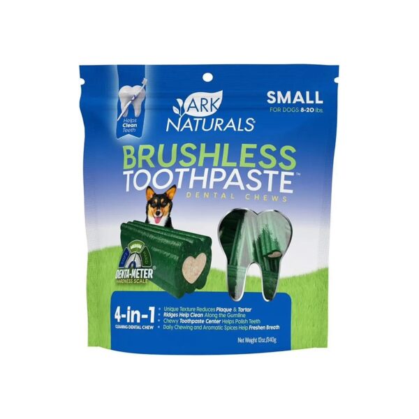 Small Breed Dog Brushless Toothpaste, 12oz, Freshens Breath and Reduces Plaque and Tartar