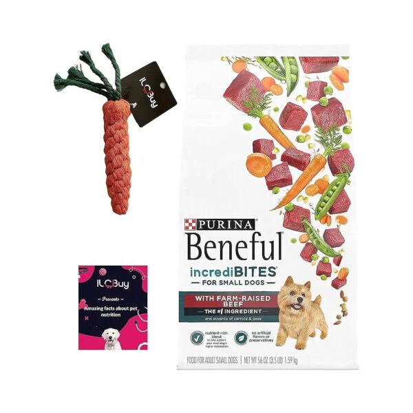 Small Breed Dog Food with Real Beef Flavor and Crunchy Bites for Small Breed Nutrition