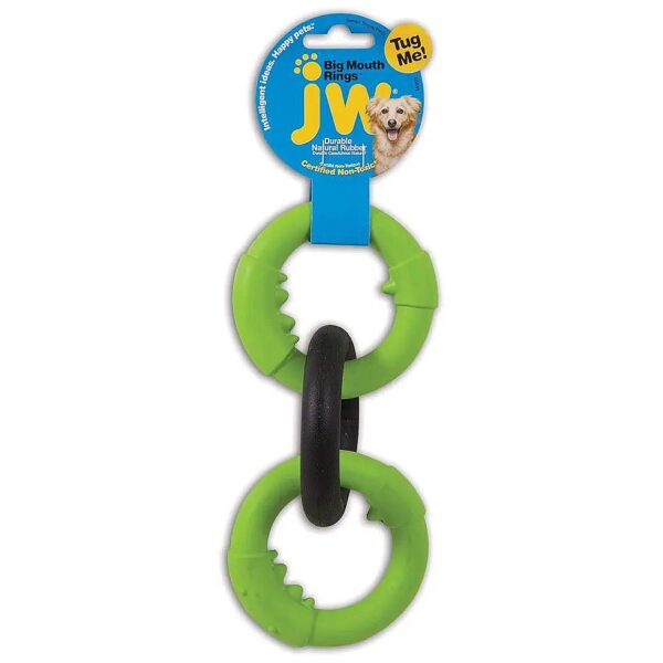 Small Breed Dog Teething Toy Made from Natural Rubber Rings for Tug