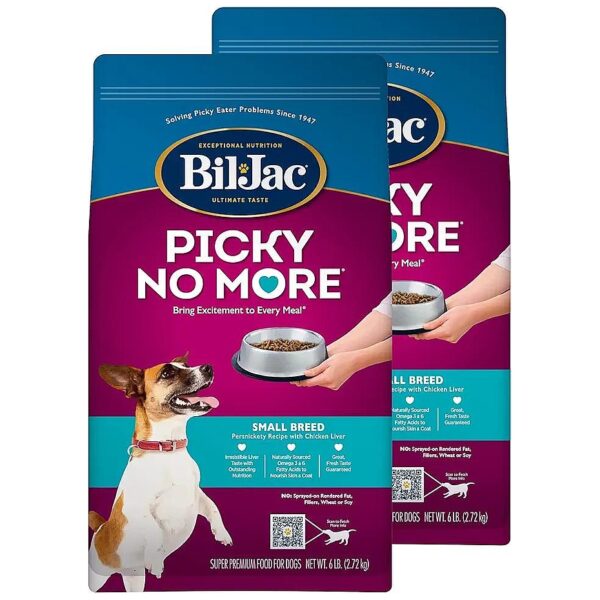 Small Breed Dry Dog Food with Chicken Liver Flavor, 6 Pounds 2-Pack