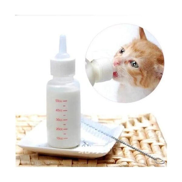 Small Cat Kitten Transparent Milk Feeding Bottle 50ml Pet Nursing Care Set