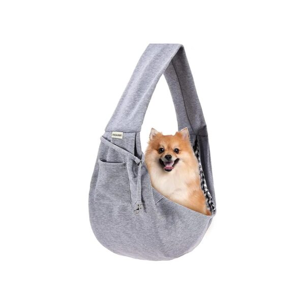 Small Dog Carrier with Safety Latch and Pocket for Hands-Free Travel