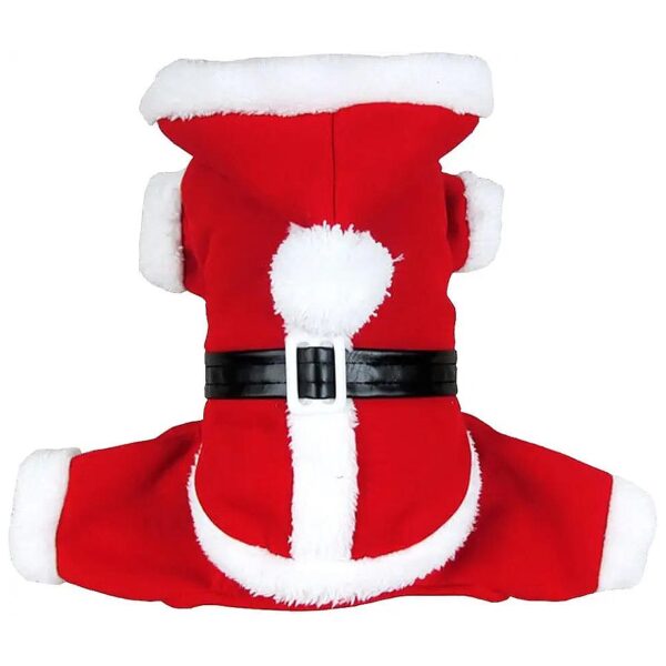 Small Dog Christmas Costume Hoodie with Velvet Coat and Jumpsuit M