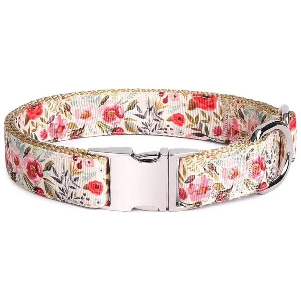 Small Dog Collars Summer Blooms Pattern Soft Padded Collars for Pets