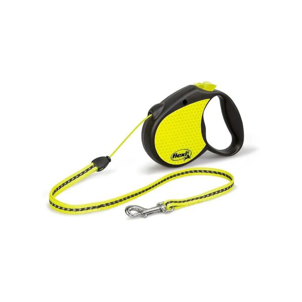 Small Dog Owners' Choice - Reflective and Neon Retractable Leash with 16 ft Cord