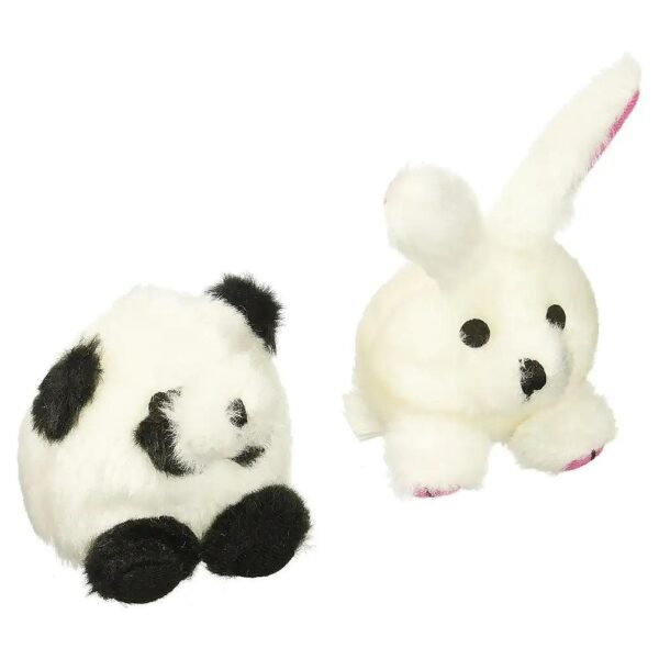 Small Dog Puppy Fleece Plush Panda Rabbit Squatter Toys