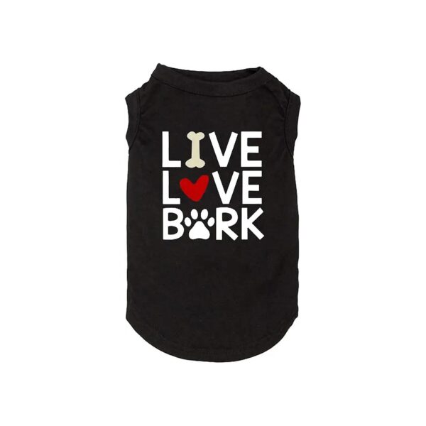 Small Dog Shirt Live Love Bark Fun Printed Sleeveless Vest Puppy Clothing