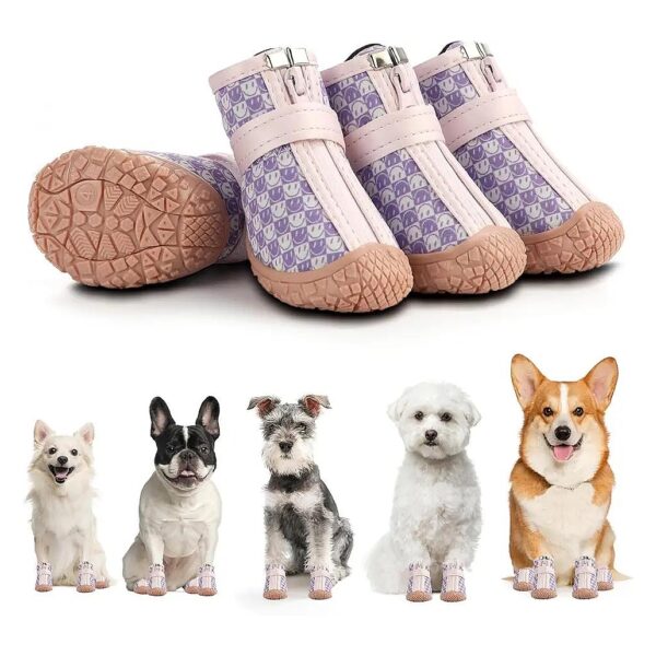 Small Dog Shoes for Hot Pavement Waterproof Dog Boots Size 1