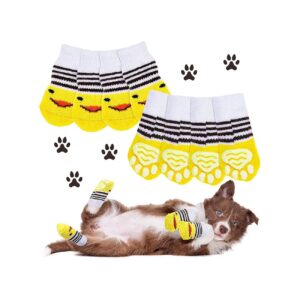 Small Dog Socks with Rubber Reinforcement for Indoor Wear and Warmth on Hardwood Floors