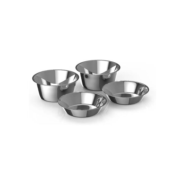 Small Elevated Pet Feeder Replacement Bowl Set with 4 Stainless Steel Bowls